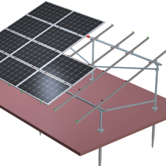 sistema di montaggio solare ibrido in acciaio alluminio