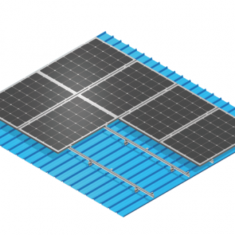 montaggio solare del tetto piegato del metallo