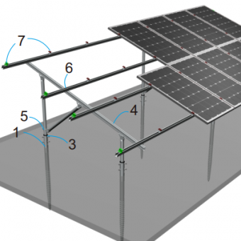 struttura di montaggio solare in acciaio tipo c