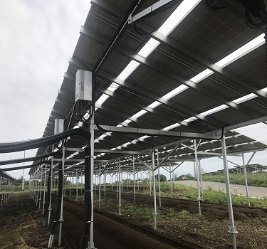 sistema di montaggio per fattoria solare, giappone